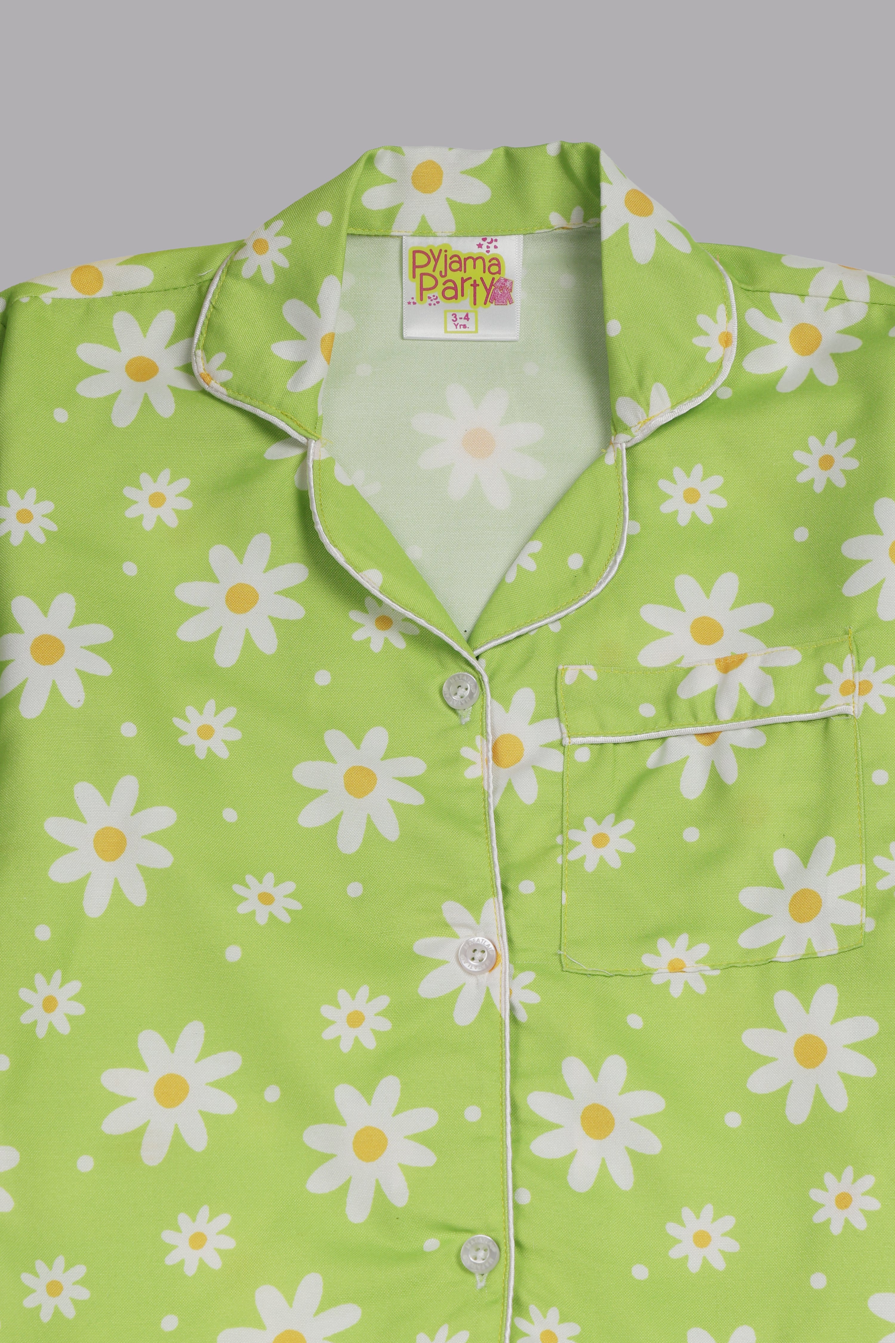 Daisy Dream Kids Pj Set - Cotton Rayon Pj Set with Notched Collar
