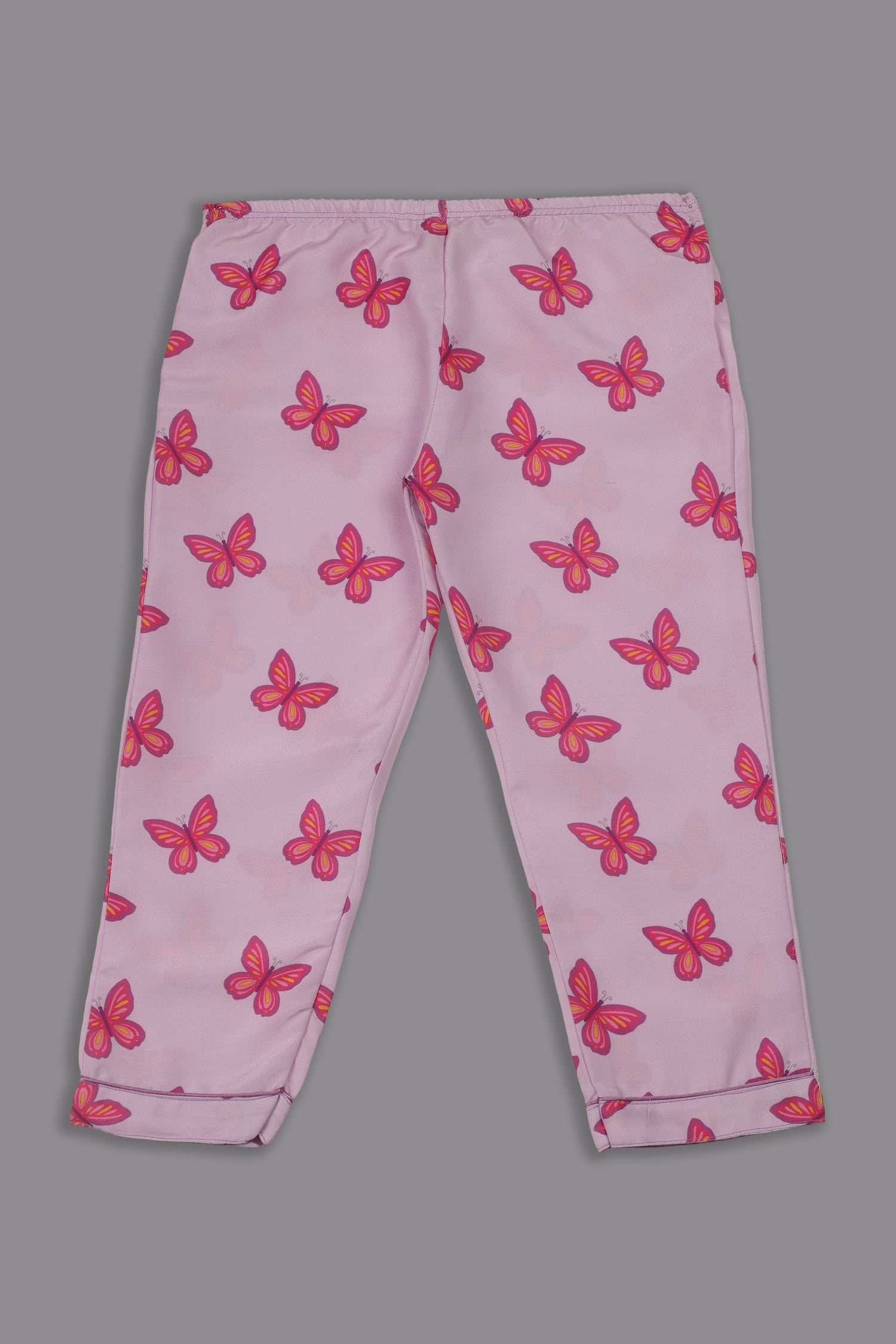 Butterfly Kids Pj Set - Cotton Rayon Pj Set with Notched Collar