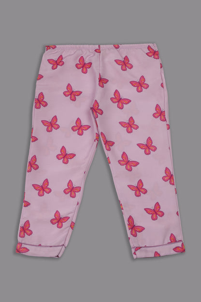 Butterfly Kids Pj Set - Cotton Rayon Pj Set with Notched Collar