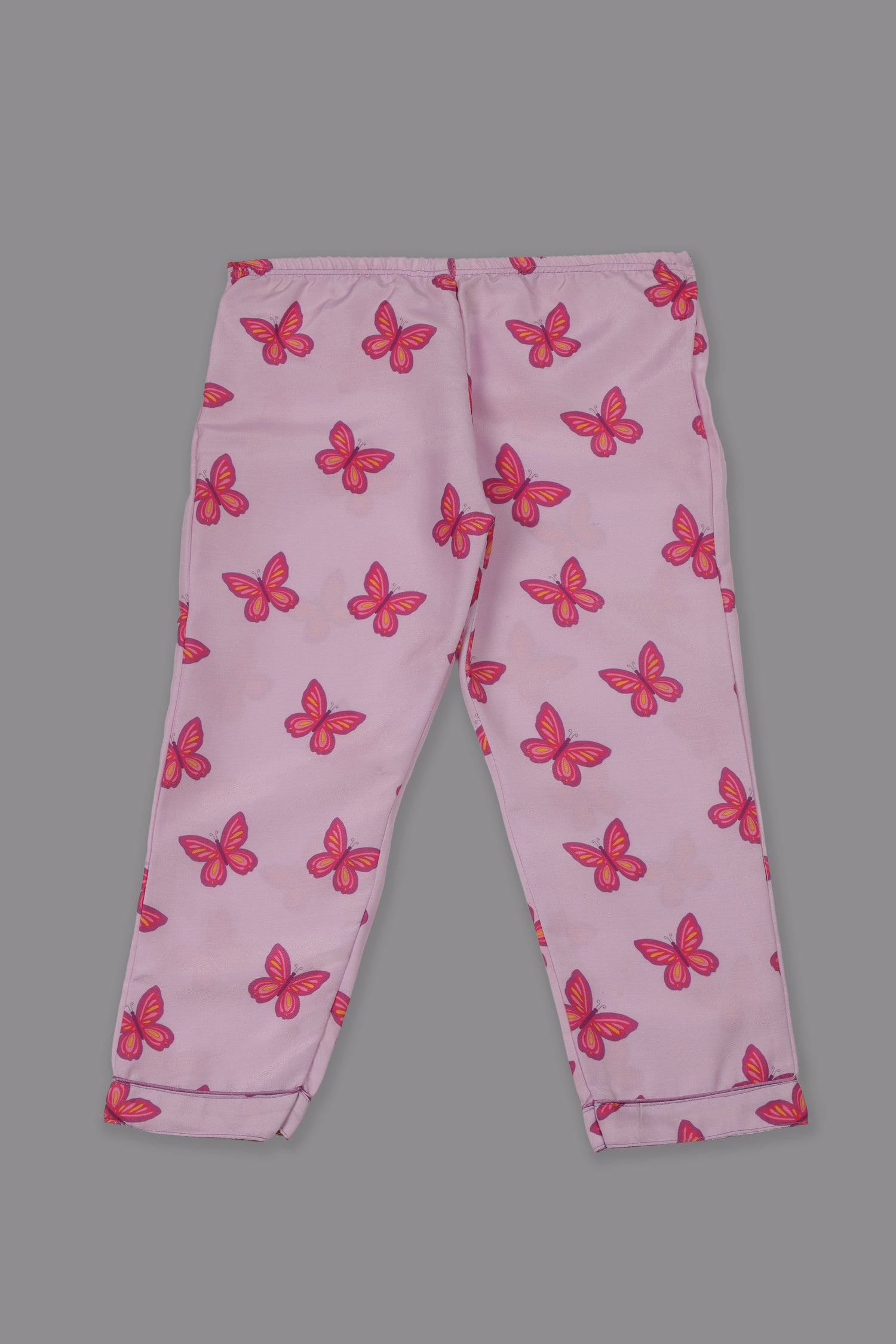 Butterfly Kids Pj Set - Cotton Rayon Pj Set with Notched Collar