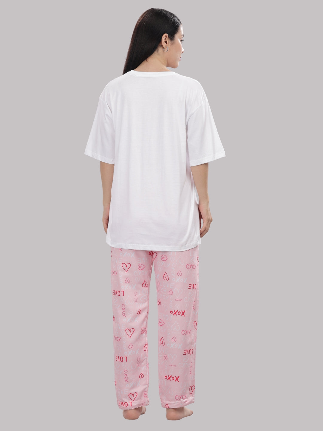 XOXO T-shirt Pj Set - Oversized Tshirt with Pj Combo