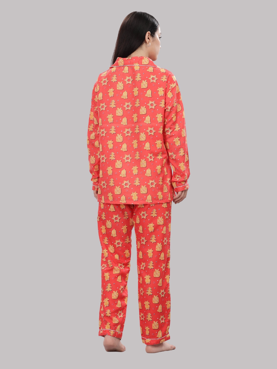 Cookie Wonderland Button Down Pj Set - Cotton Rayon Pj Set with Notched Collar