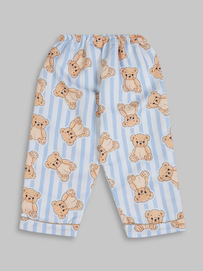 Hugs and Strips Kids Pj Set - Cotton Rayon Pj Set with Notched Collar