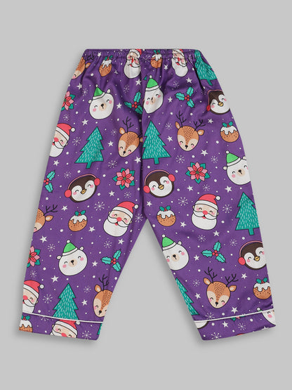 Let it Snow Kids Button Down Pj Set - Pure Cotton Pj Set with Notched Collar
