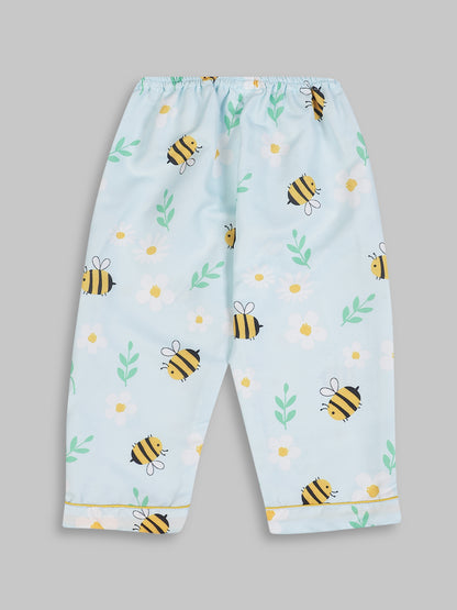 Busy Bee Kids Pj Set - Cotton Rayon Pj Set with Notched Collar