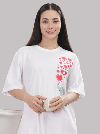 XOXO T-shirt Pj Set - Oversized Tshirt with Pj Combo