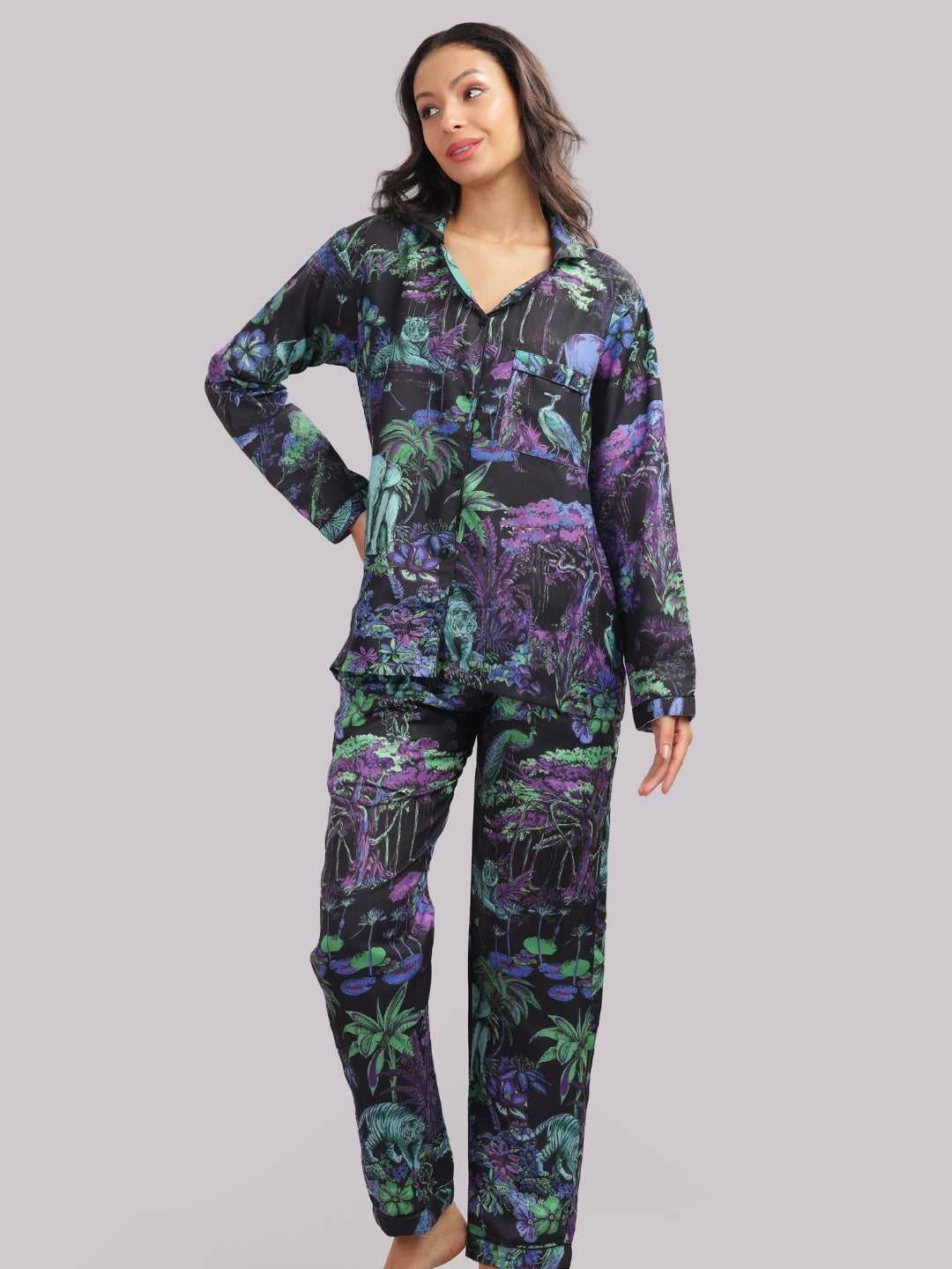 J’adore dior Neon Button Down Pj Set - Cotton Rayon Pj Set with Notched Collar