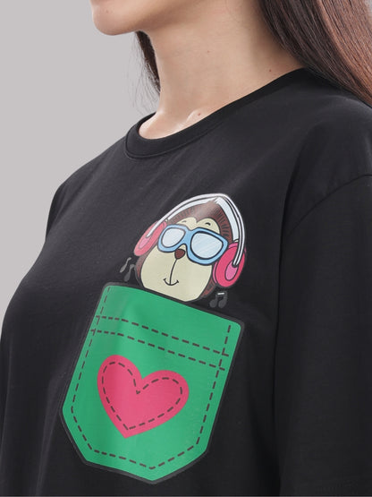 Monkey Business T-shirt Pj Set - Oversized Tshirt with Pj Combo
