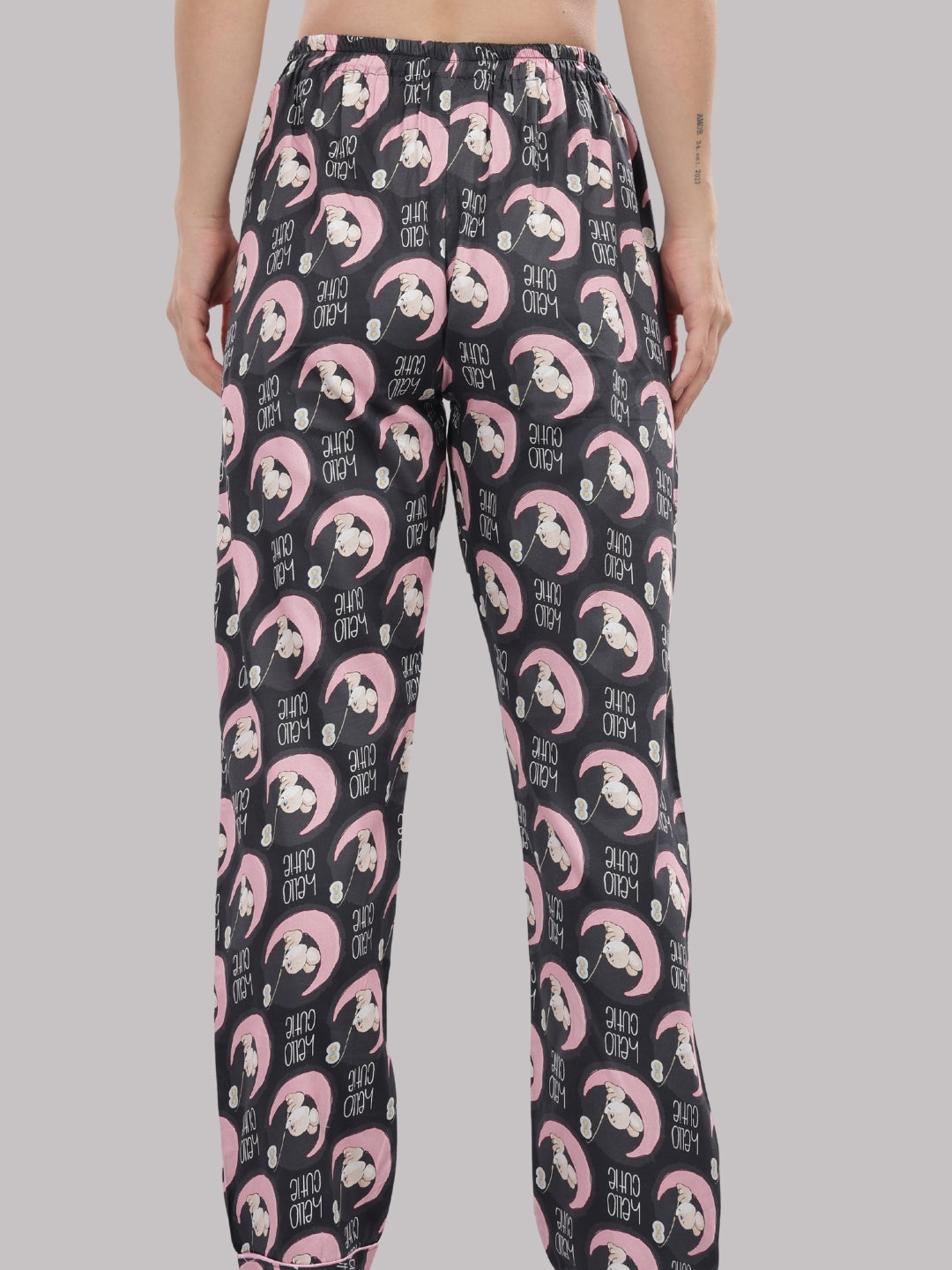 Hello Cutie Button Down Pj Set - Pure Cotton Pj Set with Notched Collar