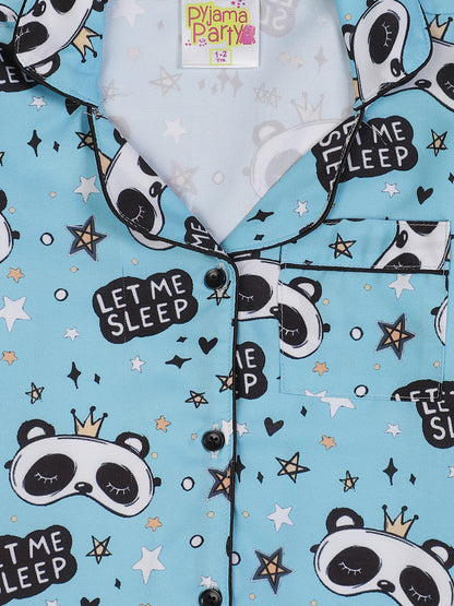Let me sleep Kids Pj Set - Cotton Rayon Pj Set with Notched Collar