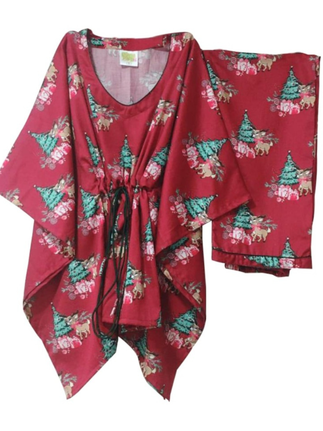 Holly Jolly Kaftan Pj Set - Pure Cotton Pj Set in Kaftan Style