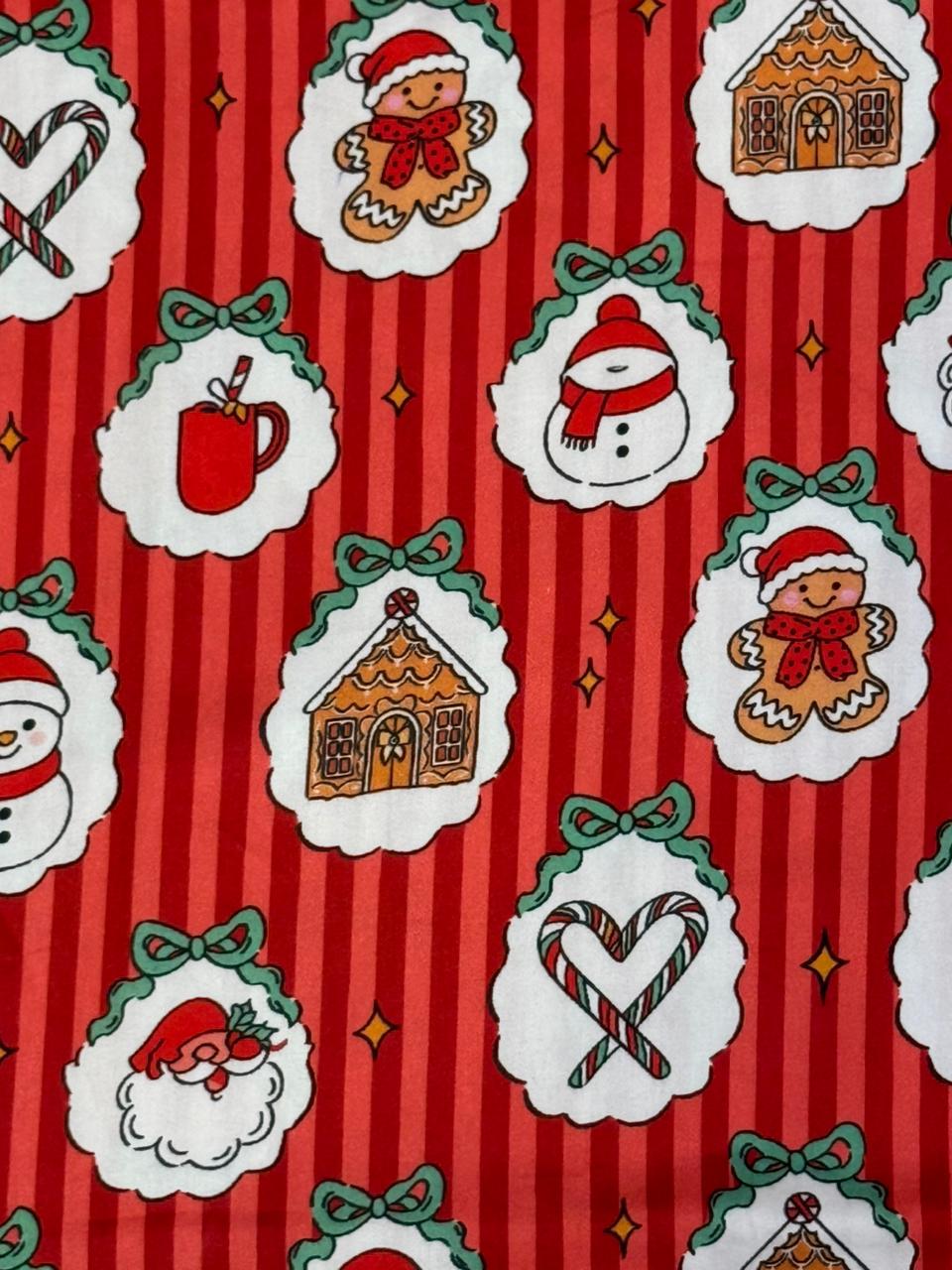 Christmas Carnival Maternity Kaftan Pj Set - Pure Cotton Pj Set in Kaftan Style with Single Invisible Zip for Feeding