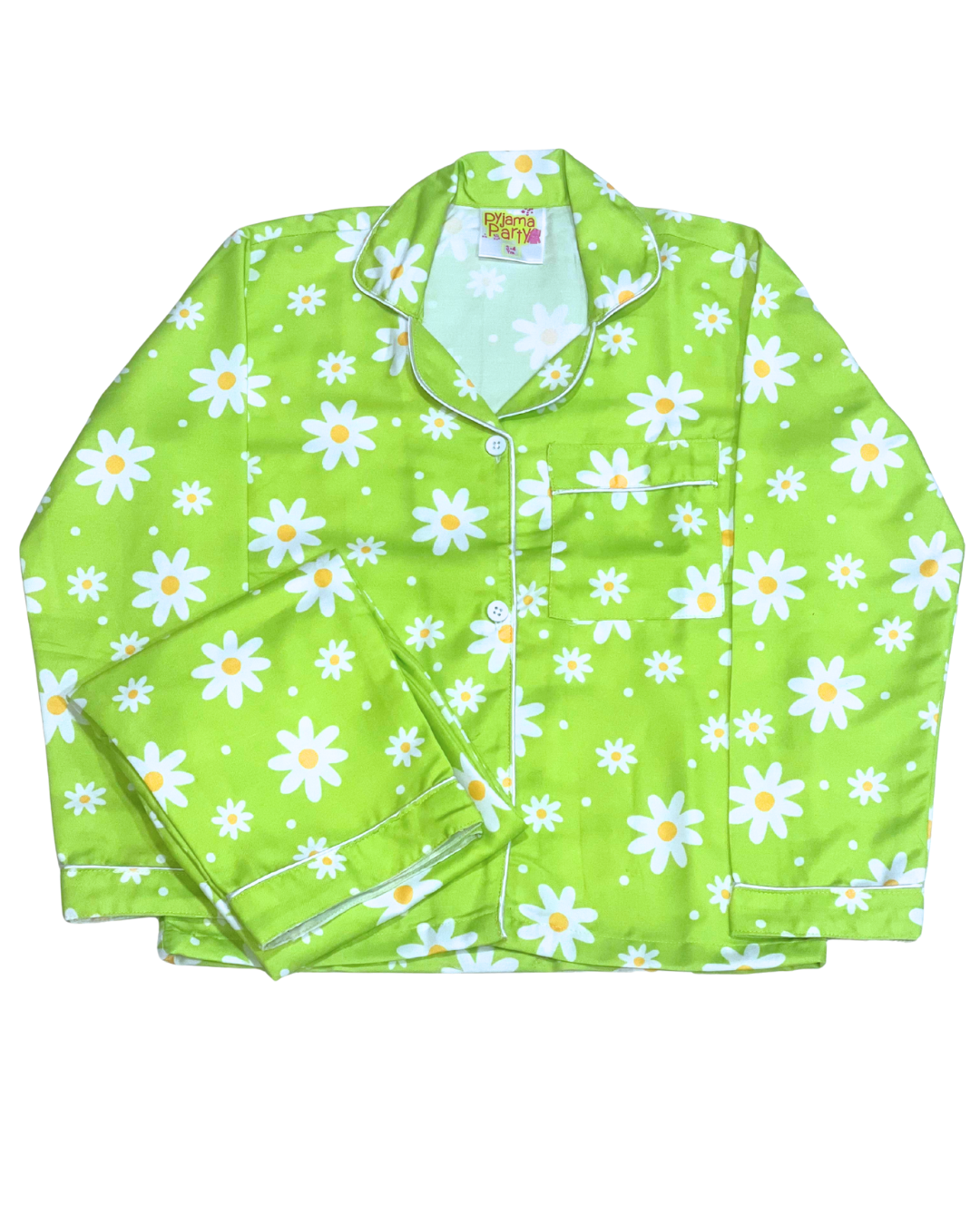 Daisy Dream Kids Pj Set - Cotton Rayon Pj Set with Notched Collar