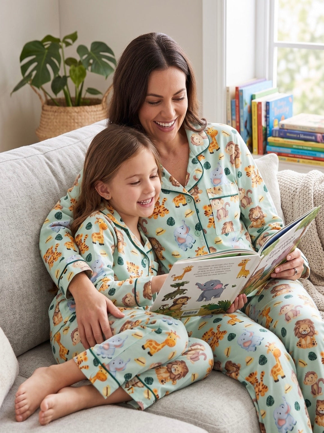 Into the Jungle Pure Cotton Mom &amp; Kids Twinning Pj Set
