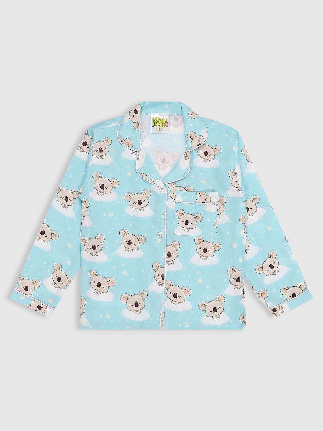 Koala Bear Kids Pj Set - Cotton Rayon Pj Set with Notched Collar