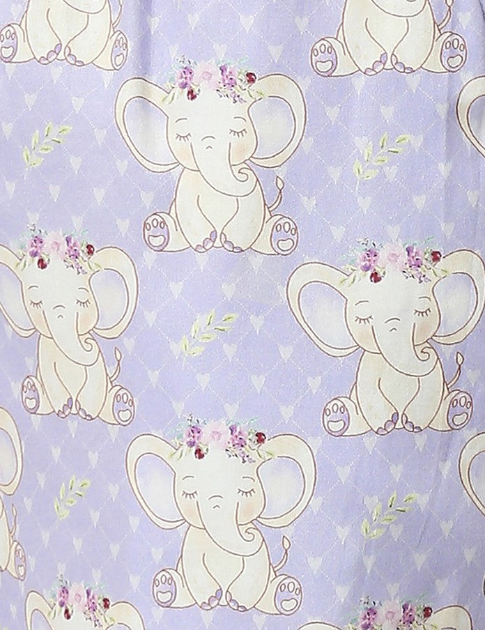 Elephantastic Maternity Pj Set - Pure Cotton Pj Set in Round Neck with 2 Invisible Zips for Feeding