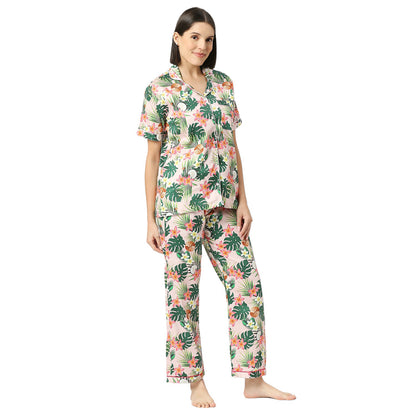 Coco Bliss Button Down Pj Set - Pure Cotton Pj Set with Notched Collar