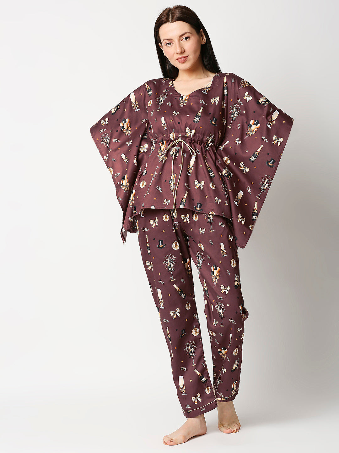 Celebration Kaftan Pj Set - Pure Cotton Pj Set in Kaftan Style