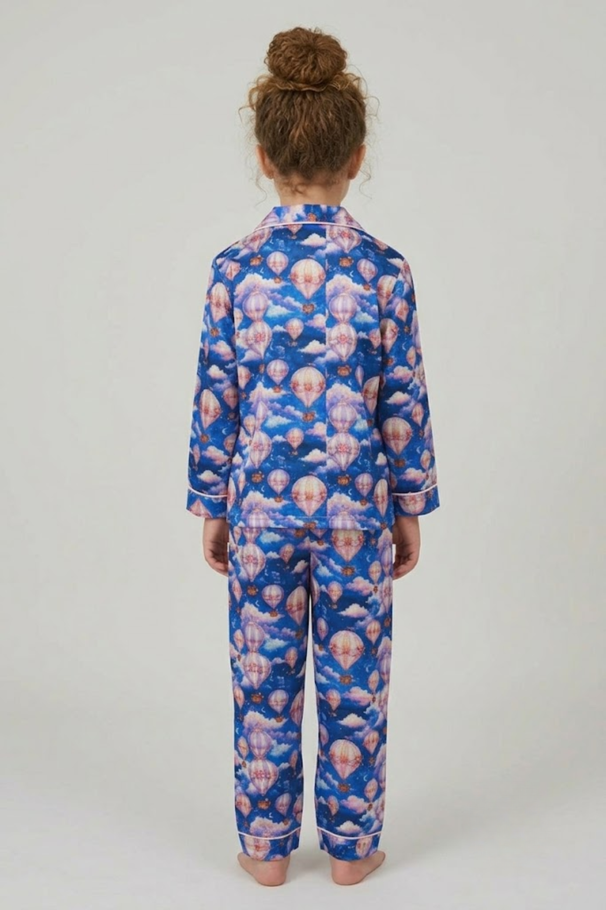 Parachutes Kids Button Down Pj Set - Pure Cotton Pj Set with Notched Collar