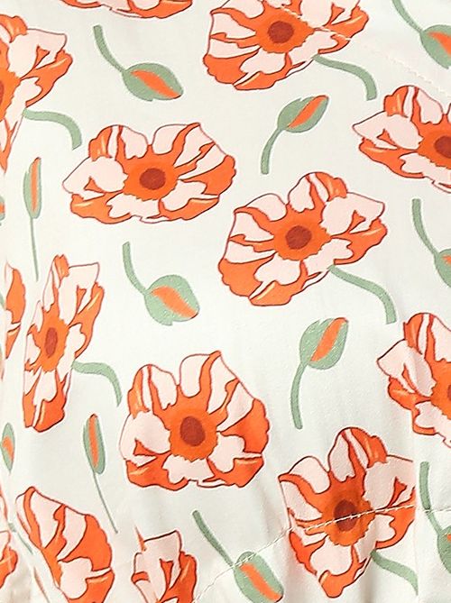 Pretty Petals Maternity Kaftan Pj Set - Pure Cotton Pj Set in Kaftan Style with Single Invisible Zip For Feeding