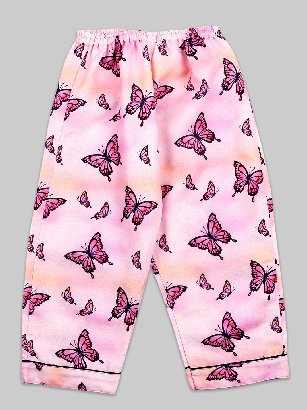 Butterfly Kids Pj Set - Cotton Rayon Pj Set with Notched Collar