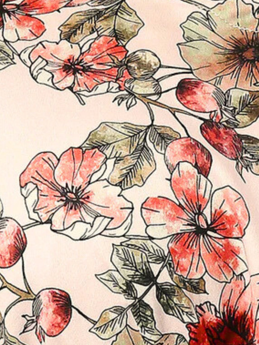 Floral Dreams Maternity Pj Set - Pure Cotton Pj Set in Round Neck with 2 Invisible Zips for Feeding