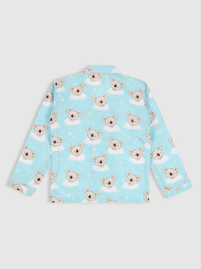 Koala Bear Kids Pj Set - Cotton Rayon Pj Set with Notched Collar