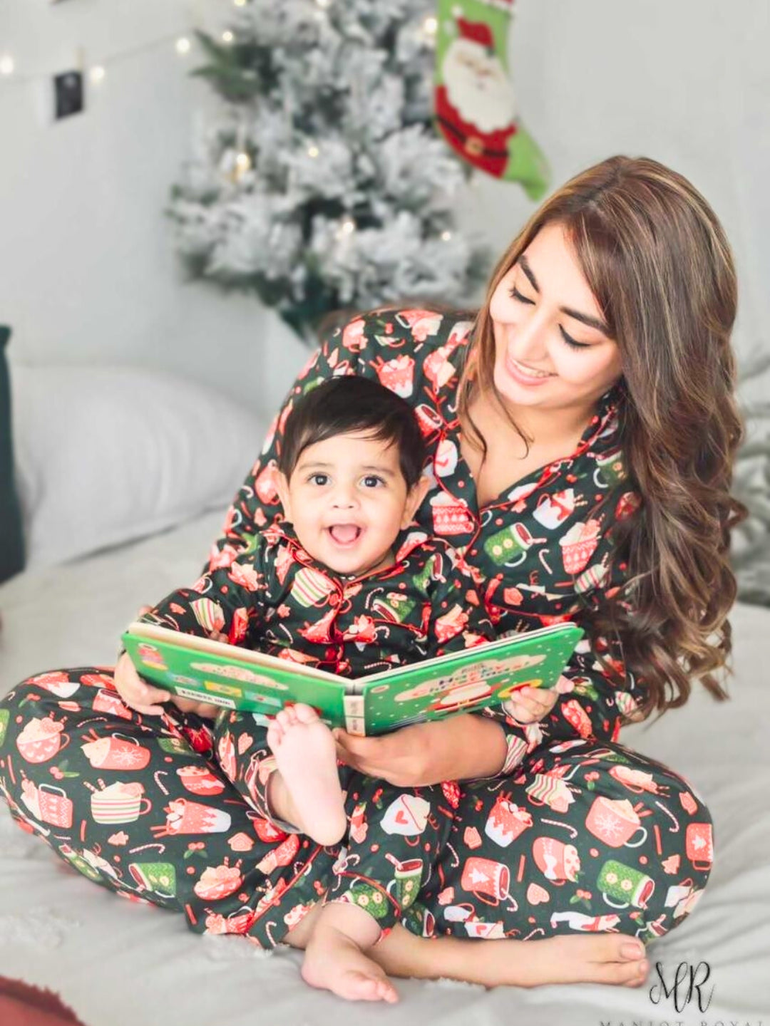 Mug Of Joy Pure Cotton Mom & Kids Twinning PJ Set