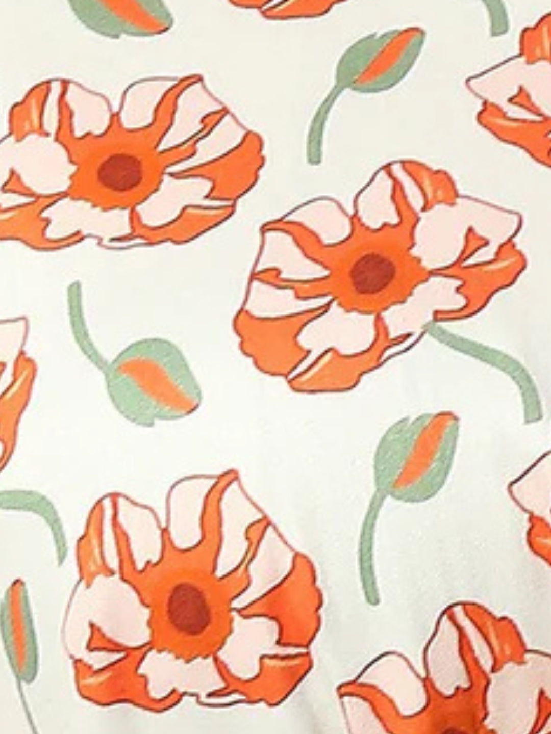 Pretty Petals Maternity Pj Set - Pure Cotton Pj Set in Round Neck with 2 Invisible Zips for Feeding.