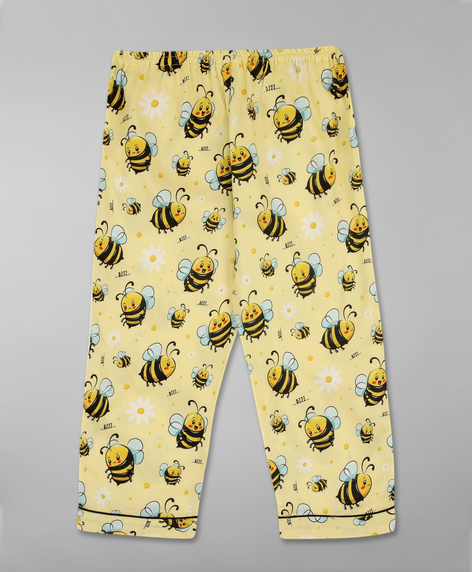 Bumblebee Kids Button Down Pj Set - Pure Cotton Pj Set with Notched Collar