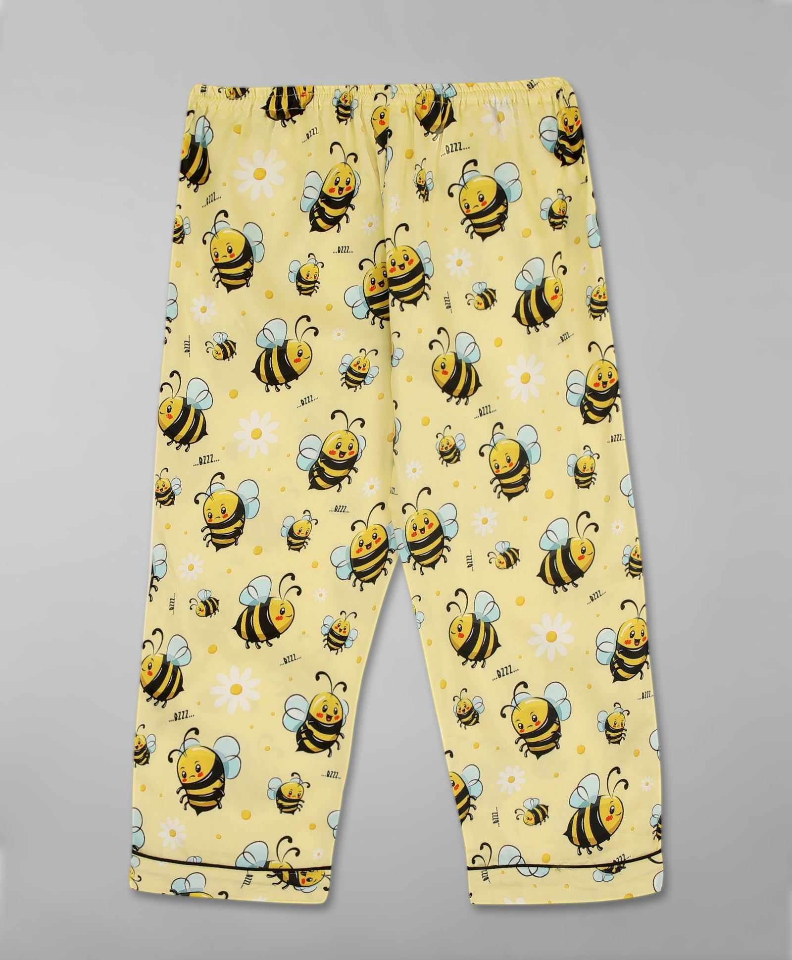 Bumblebee Kids Button Down Pj Set - Pure Cotton Pj Set with Notched Collar