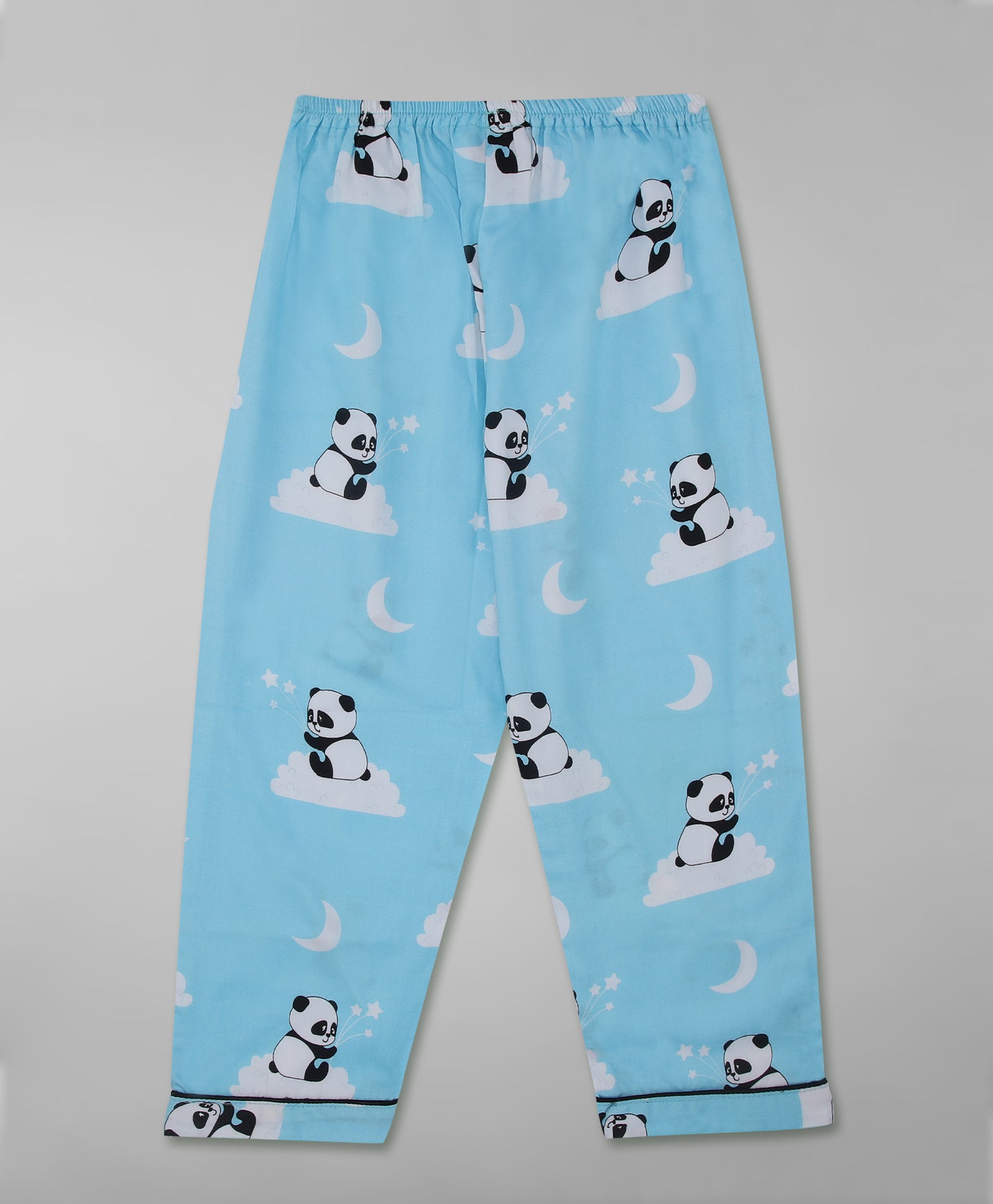 Dreaming Panda  Kids Button Down Pj Set - Pure Cotton Pj Set with Notched Collar