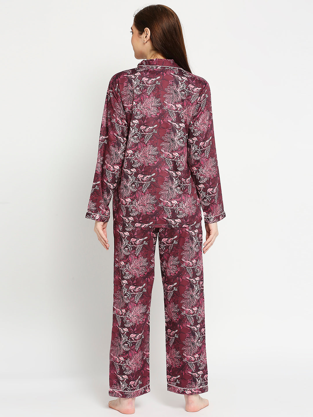 Ruby Rue Button Down Pj Set - Pure Cotton Pj Set with Notched Collar