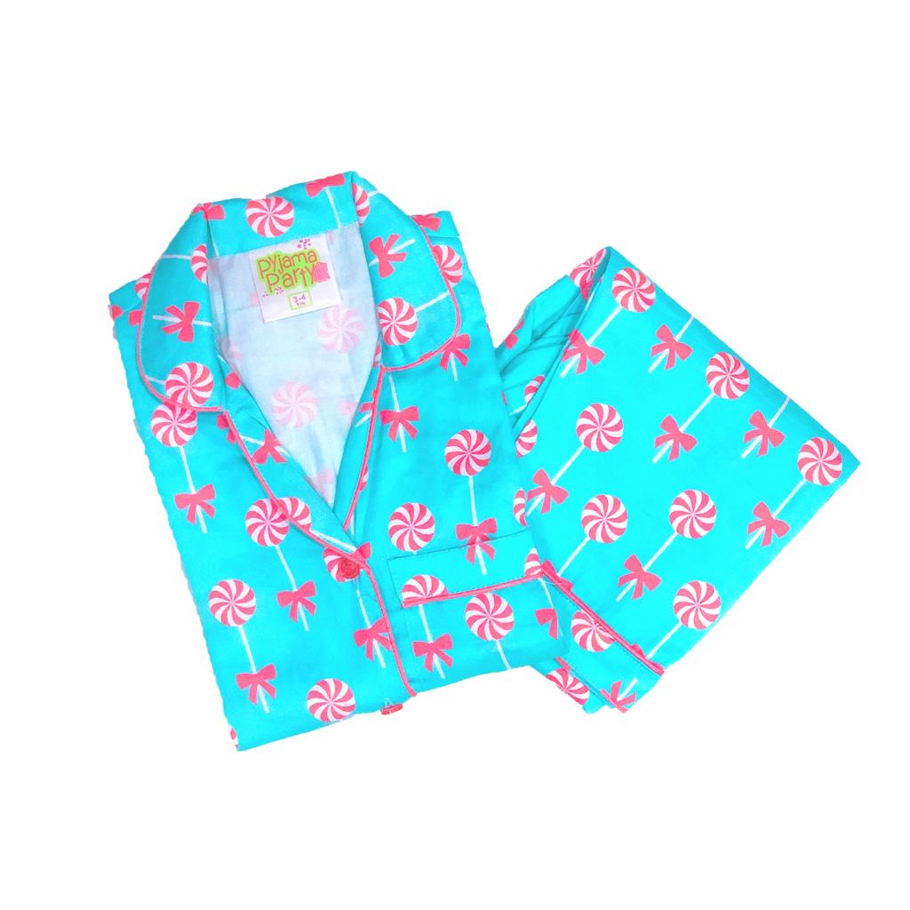 I Candy Pure Cotton Kids Pj Set with Notched Collar