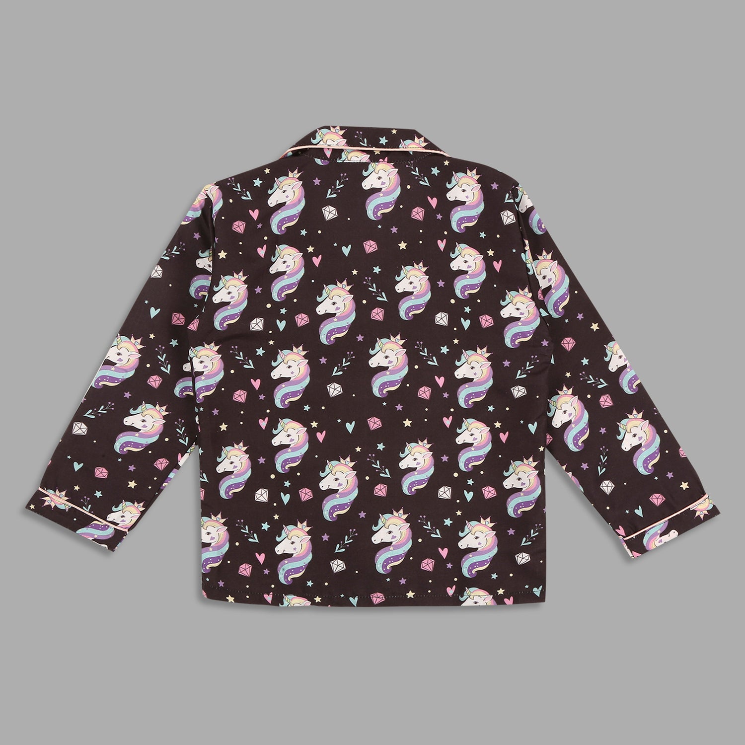 Be A Unicorn Kids Pj Set - Cotton Rayon Pj Set with Notched Collar