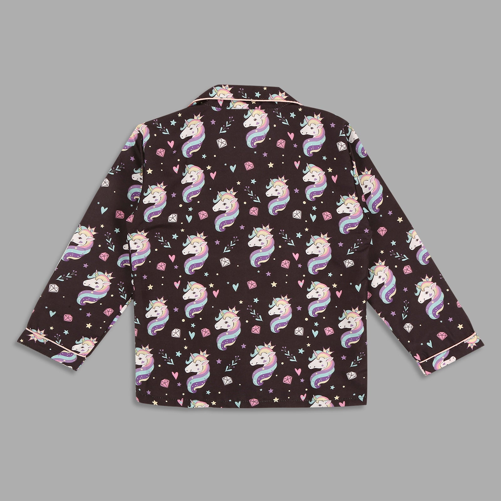 Be A Unicorn Kids Pj Set - Cotton Rayon Pj Set with Notched Collar