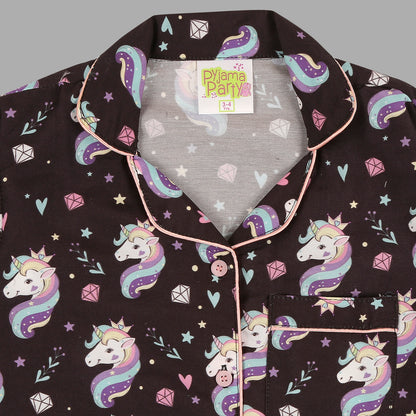 Be A Unicorn Kids Pj Set - Cotton Rayon Pj Set with Notched Collar