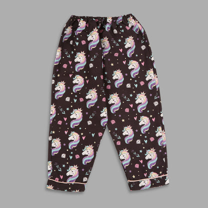Be A Unicorn Kids Pj Set - Cotton Rayon Pj Set with Notched Collar