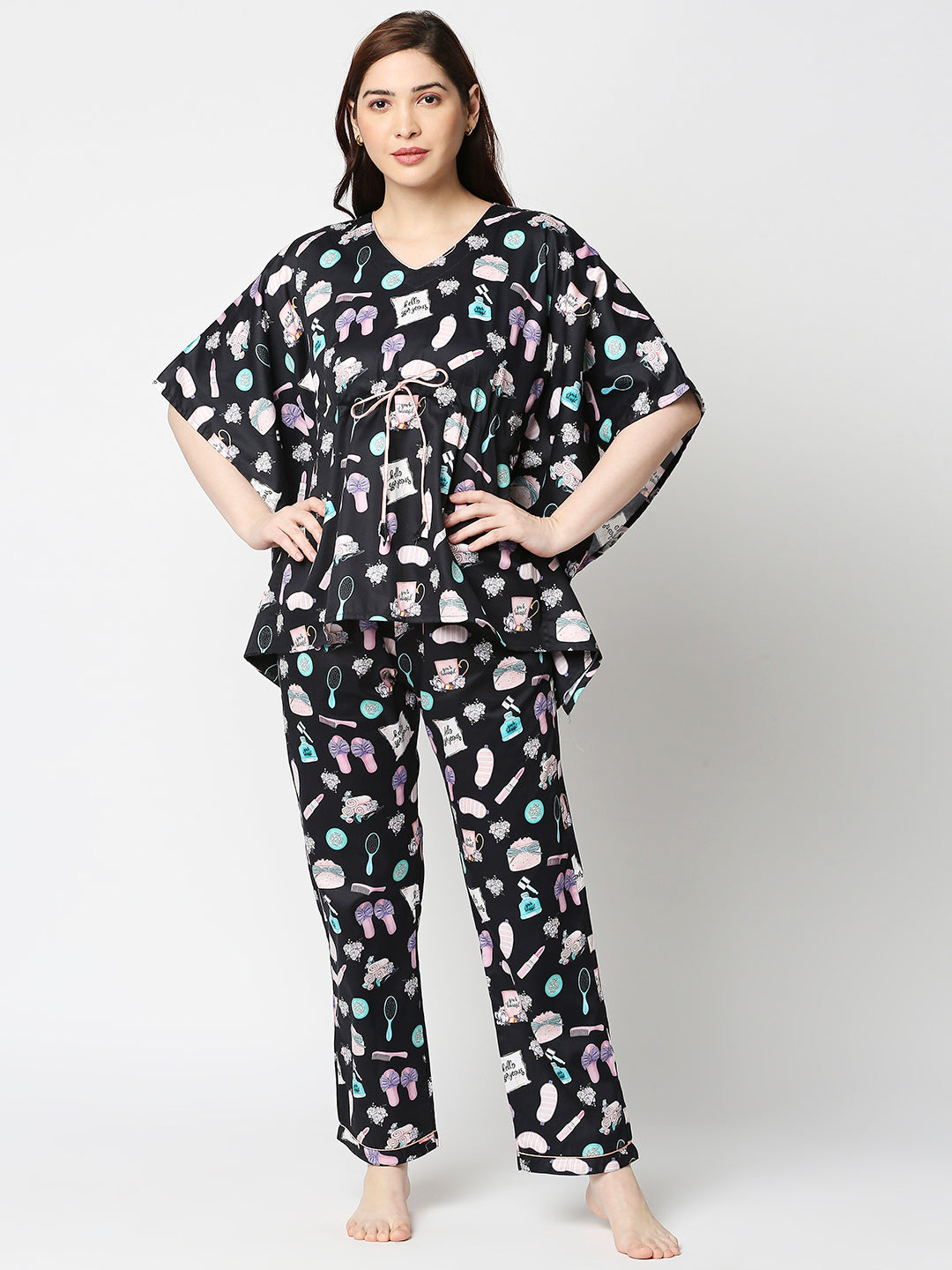 Spa Time Kaftan Pj Set - Pure Cotton Pj Set in Kaftan Style