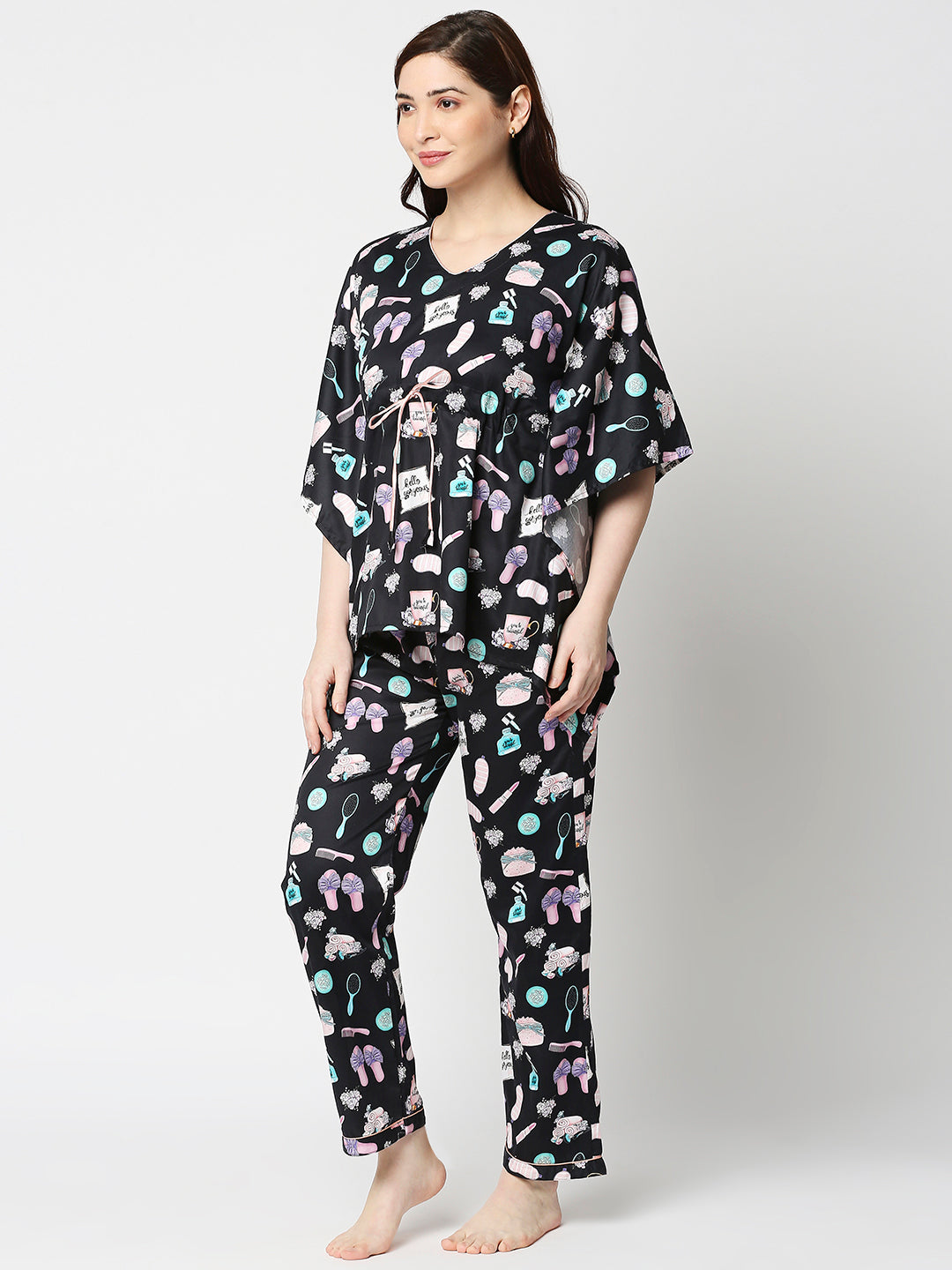 Spa Time Kaftan Pj Set - Pure Cotton Pj Set in Kaftan Style