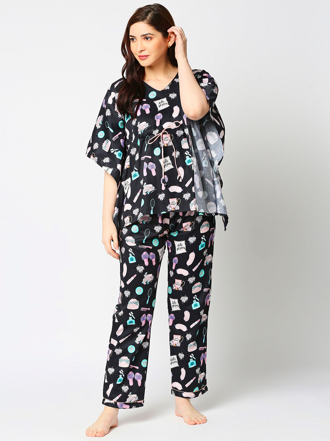 Spa Time Kaftan Pj Set - Pure Cotton Pj Set in Kaftan Style