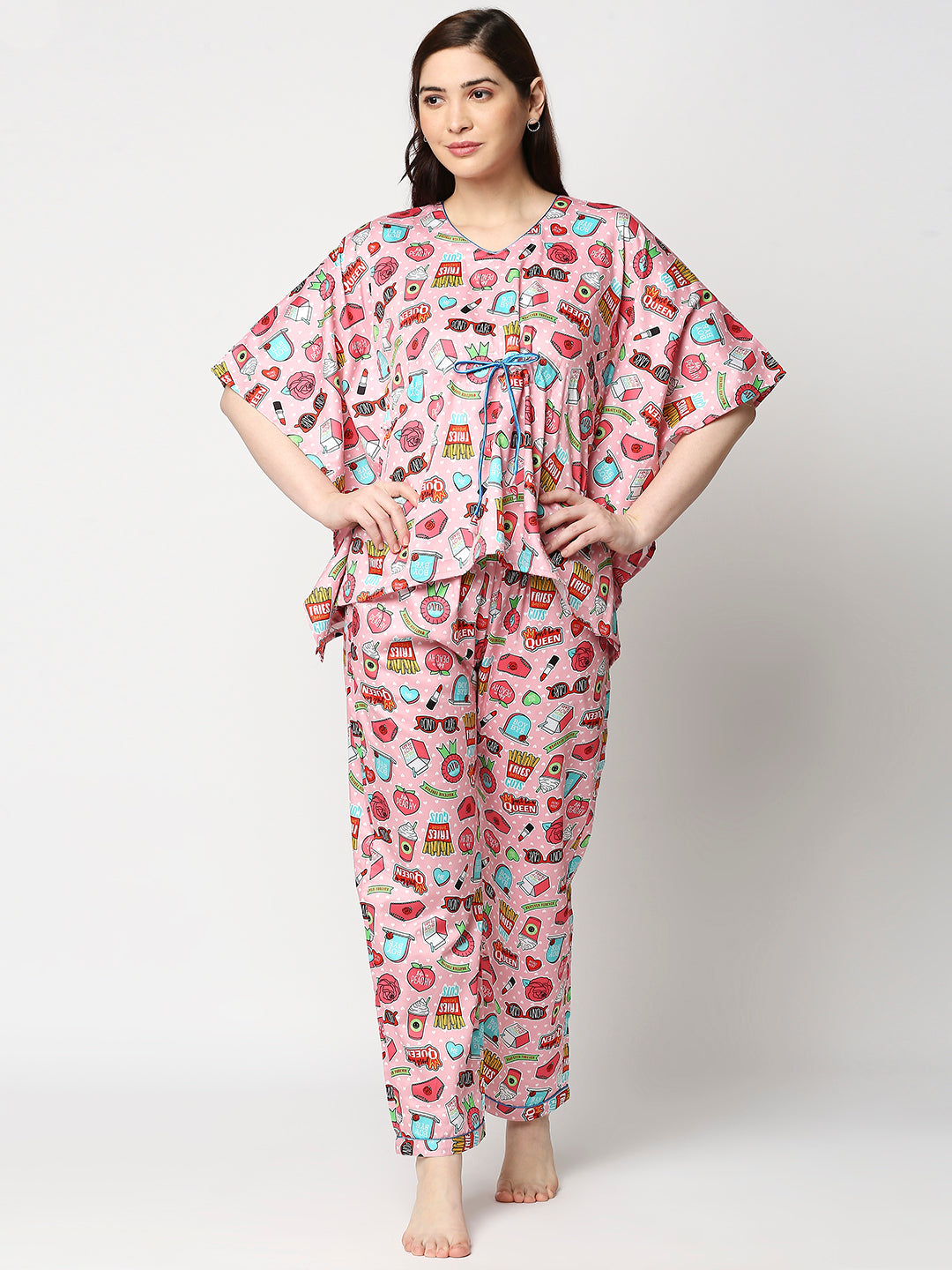 Feminist Kaftan Pj Set - Pure Cotton Pj Set in Kaftan Style