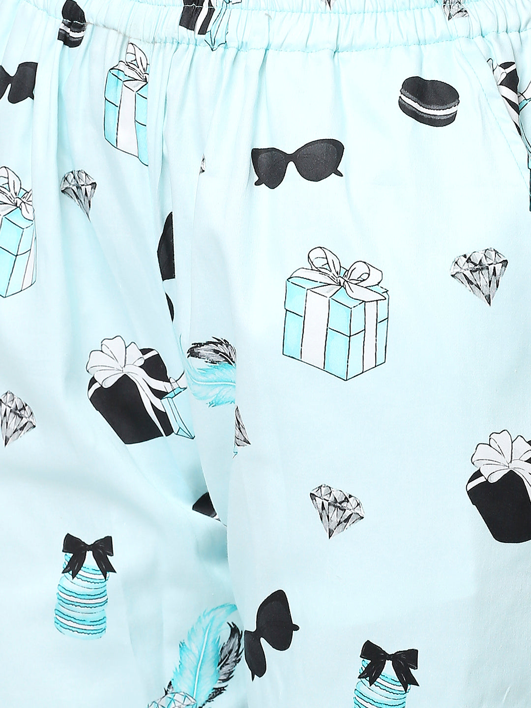 Breakfast at Tiffanys Button Down Pj Set - Pure Cotton Pj Set with Notched Collar
