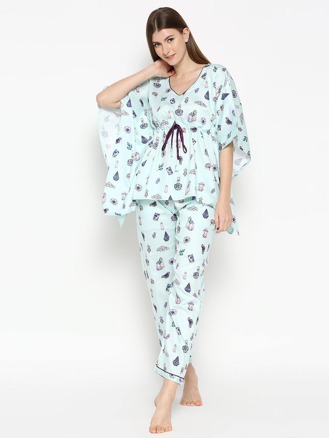 Dreamcatcher Kaftan Pj Set - Pure Cotton Pj Set in Kaftan Style