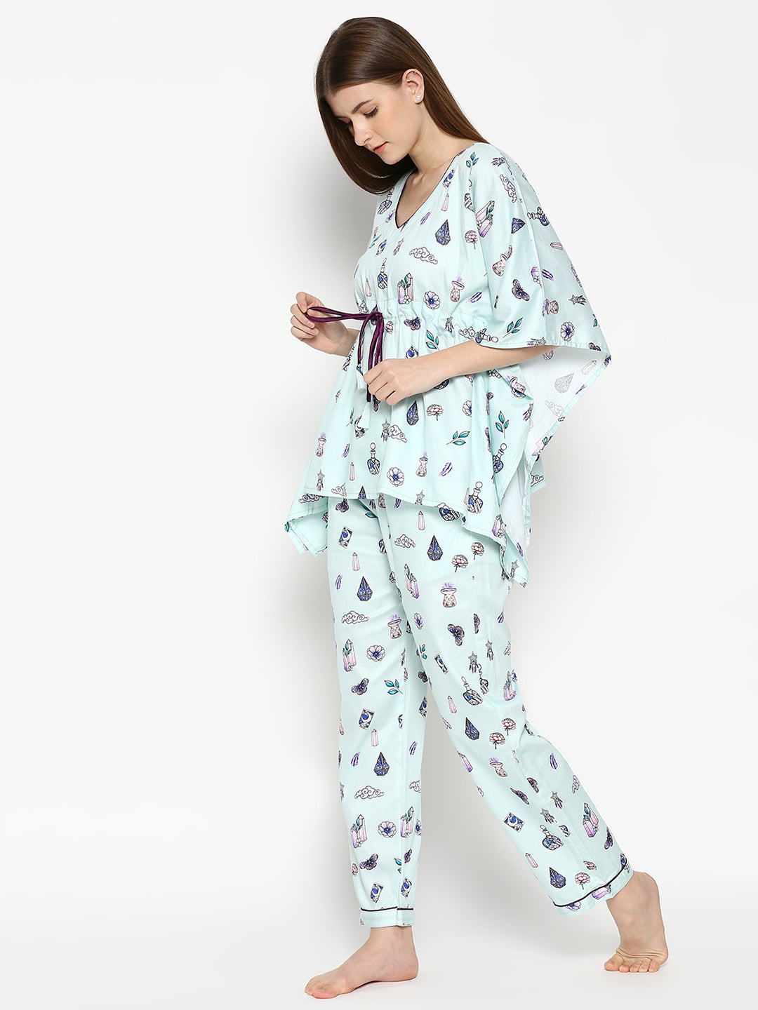 Dreamcatcher Kaftan Pj Set - Pure Cotton Pj Set in Kaftan Style