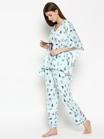 Dreamcatcher Kaftan Pj Set - Pure Cotton Pj Set in Kaftan Style