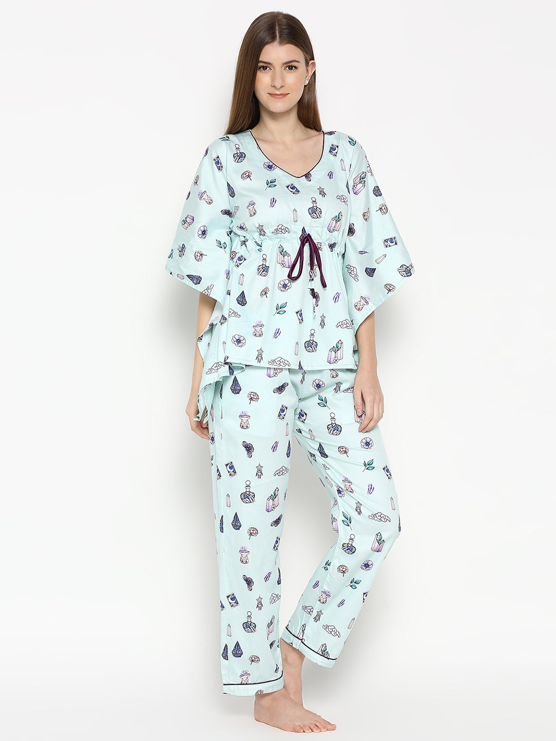 Dreamcatcher Kaftan Pj Set - Pure Cotton Pj Set in Kaftan Style