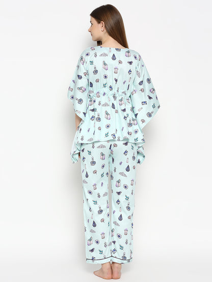 Dreamcatcher Kaftan Pj Set - Pure Cotton Pj Set in Kaftan Style