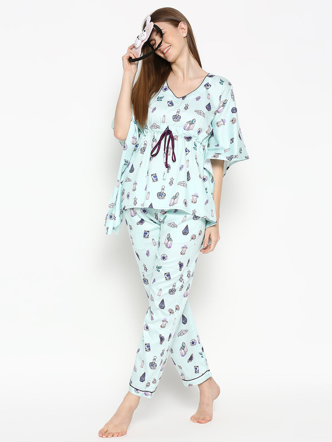 Dreamcatcher Kaftan Pj Set - Pure Cotton Pj Set in Kaftan Style