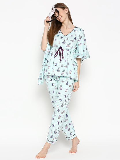 Dreamcatcher Kaftan Pj Set - Pure Cotton Pj Set in Kaftan Style